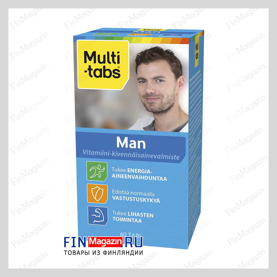 Витамины для мужчин после 50 отзывы. Мультивитаминный-минеральный комплекс для мужчин man Multi-Tabs 60 табл. Мульти табс мен 50+ из Финляндии. Финские витамины Мульти табс для мужчин. Витамины Multi Tabs из Финляндии.