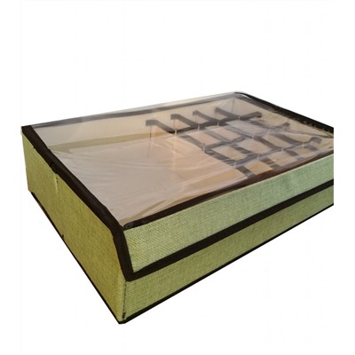 Короб для хранения с ячейками и прозрачной крышкой, 44х27х11 см, Акция! Сиреневый