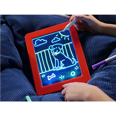 Волшебный планшет для рисования с подсветкой Magic Sketchpad, Акция! Красный