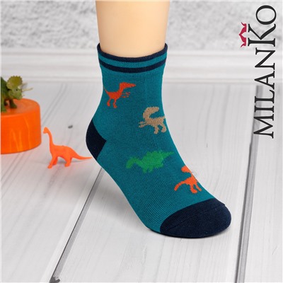 Детские хлопковые носки с рисунком "динозавры" MilanKo IN-165 IN-165 (динозавры)/4-6 лет