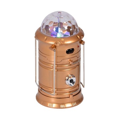 Складной кемпинговый фонарь с диско-шаром 4 в 1, 19 см, Акция! Золотой
