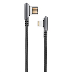 Кабель HANDY, USB 2.0 -  8-pin , 1.2м, 2.1A, черный, OLMIO