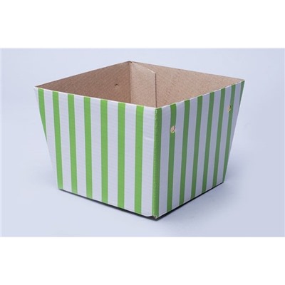 Плайм пакет для цветов МАЛЫЙ Полоски зеленые, высота 11 см