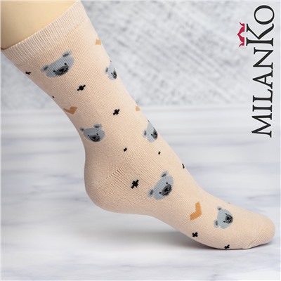 Женские хлопковые носки с махрой  (9) MilanKo N-311 MIX 3/36-40
