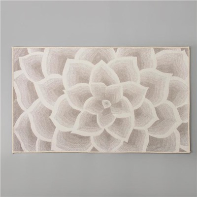 Коврик Доляна «Фло», 60×100 см, цвет серый