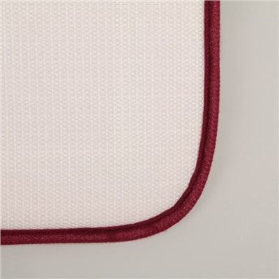 Набор ковриков для ванны и туалета Доляна, 3 шт: 36×43, 40×50, 50×80 см, цвет бордовый