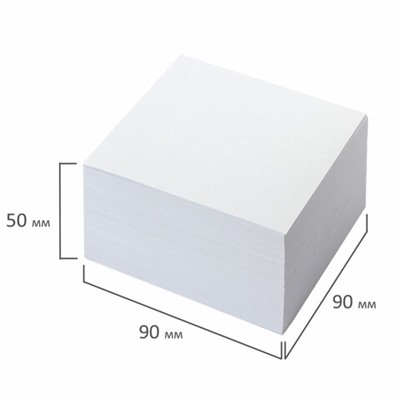 Блок для записей BRAUBERG, непроклеенный, куб 9х9х5 см, белый, белизна 95-98%, 12233