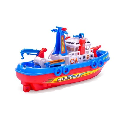 Детский корабль «Городская Гавань», работает от батареек, плавает и стреляет водой, МИКС