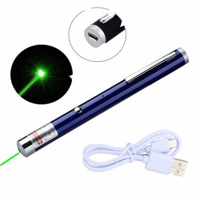 Лазерная указка с USB-кабелем Green Laser Pointer, Акция! Розовый