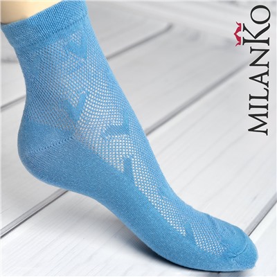 Женские носки в мелкую сетку укороченные MilanKo N-202 N-202k/38-40