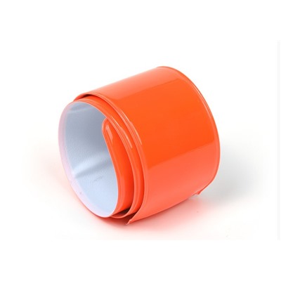 Светоотражающий Slap-браслет, 40х3 см, Акция! Оранжевый