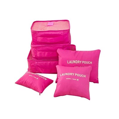 Набор дорожных сумок для путешествий Laundry Pouch, 6 шт, Акция! Красный