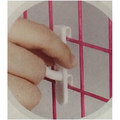 Пластиковые крючки-держатели для сетки, 8 шт, Акция! Розовый