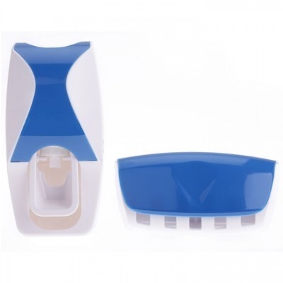 Автоматический дозатор зубной пасты + держатель для щёток, Акция! Синий
