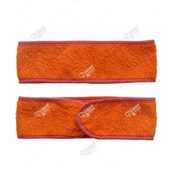 Оранжевая махровая повязка на голову
