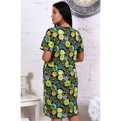 Натали 37, Элегантное женское платье с ярким принтом лимоны