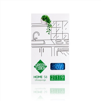 Green Fiber HOME S8, Губка Инволвер, голубая