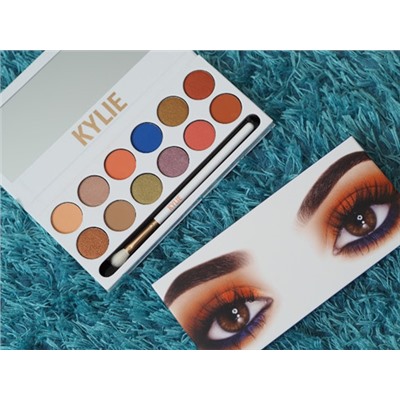 Палетка теней с зеркалом KYLIE THE ROYAL PEACH PALETTE 12 оттенков, Акция! -