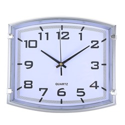Часы настенные, серия: Классика, "Модерн", 25 х 22 см, серебро