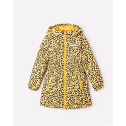 CROCKID, куртка  для девочек,  светло-горчичный, леопард