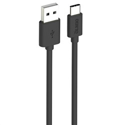 Кабель USB 2.0 - USB type-C, 2м, чёрный, OLMIO