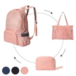 Водонепроницаемый складной рюкзак-трансформер 2 в 1 Magic Backpack, Акция! Розовый