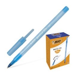 Ручка шариковая BIC "Round Stic", СИНЯЯ, корпус голубой, узел 1 мм, линия письма 0,32 мм, 921403, 141766