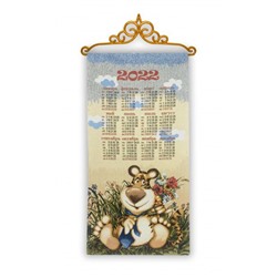 Календарь 32х70 гобелен "Букетик лета 2022"