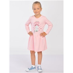 Платье детское "Мама кошечка" (кулирка с лайкрой) нежно-розовый