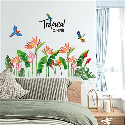 Наклейка многоразовая интерьерная «Лето в тропиках»