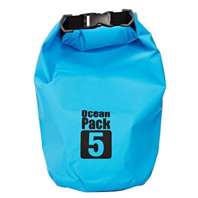 Водонепроницаемая сумка-мешок Ocean Pack, 5 L, Акция! Голубой