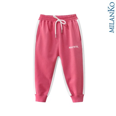 Детские брюки спортивные "BEAUTIFUL" MilanKo  BS-0404 Розовые/130