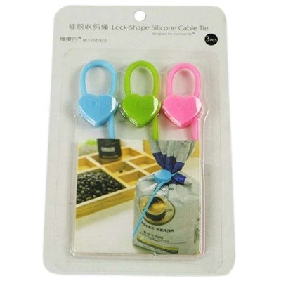 Силиконовый хомут Lock-Shape Silicone Cable Tie , 3 шт, Акция! Круг