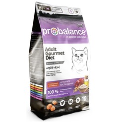 ProBalance | 10 кг | Gourmet Diet Корм сухой для кошек / говядина и ягненок /