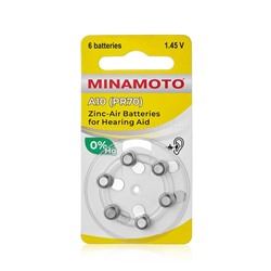 Батарейка Minamoto ZA10 для слуховых аппаратов
