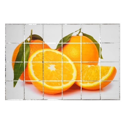 Защитный кухонный экран Kitchen Wall Stickers 45х75 см, Акция! Парусник из листьев