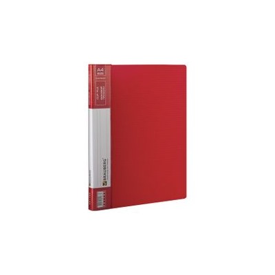 Папка с боковым металлическим прижимом и внутренним карманом BRAUBERG "Contract", красная, до 100 л., 0,7 мм, 221788