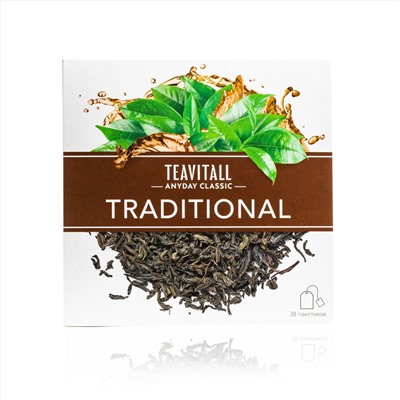 Чай черный TEAVITALL CLASSIC «Традиционный» / Black tea TEAVITALL CLASSIC «Traditional», 38 фильтр-пакетов