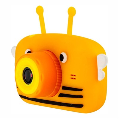 Детский цифровой фотоаппарат с селфи камерой GSMIN Fun Camera View, Акция! Пчела