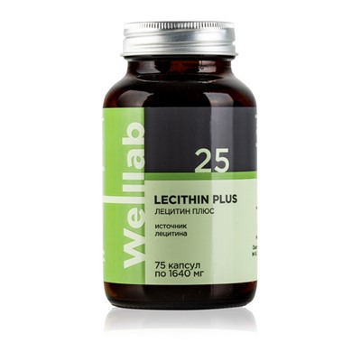Welllab LECITHIN PLUS, 75 капсул