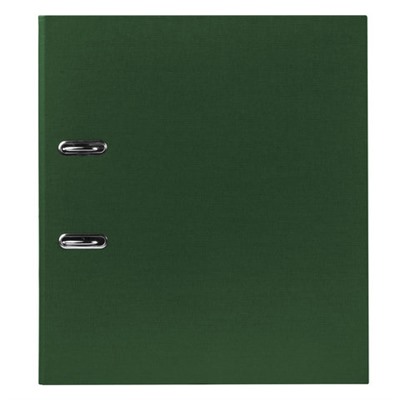 Папка-регистратор BRAUBERG с покрытием из ПВХ, 70 мм, зеленая (удвоенный срок службы), 221818, ШК 4606224021515