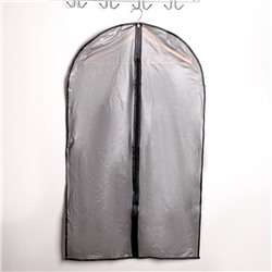 Чехол для одежды 60×100 см, плотный ПВХ, цвет серый