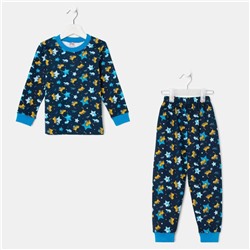 Пижама для мальчика, цвет тёмно-синий