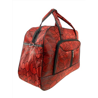 Женская дорожная сумка из текстиля с принтом, цвет красный