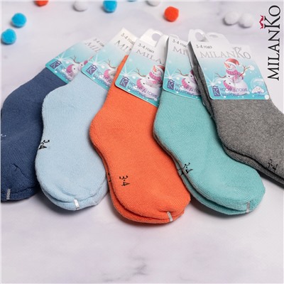 Детские носки махровые MilanKo IN-096 MIX 1/1-2 года