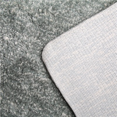 Коврик Доляна «Нина», 50×80 см, ворс короткий, цвет серый