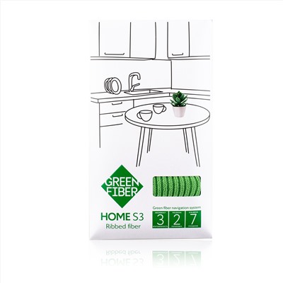 Green Fiber HOME S3, Файбер ребристый, зеленый