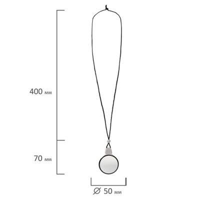 Лупа просмотровая нашейная STAFF, 4-х кратное увеличение, на шнурке, диаметр 50 мм, 455432