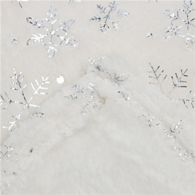 Плед с рукавами Этель "Серебряные снежинки" 150*200 см,100% п/э, корал-флис 220 гр/м2