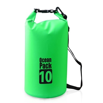 Водонепроницаемая сумка-мешок Ocean Pack, 10 L, Акция! Зеленый